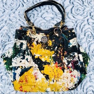 Unique Tory Burch Paint Splatter Purse